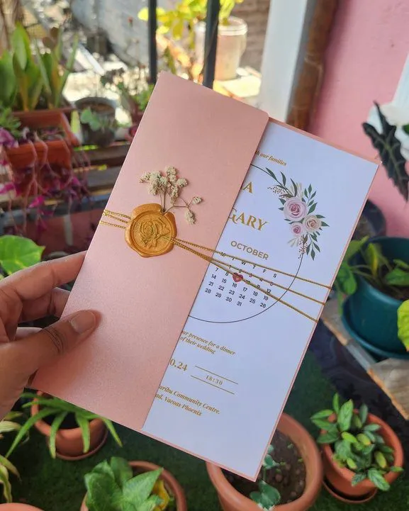 Carte en carton élégante Zaanga Wedding