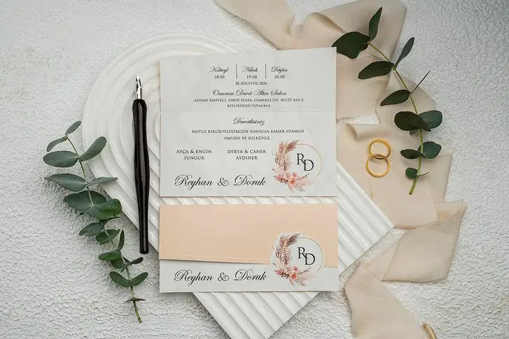 Carte en carton économique Zaanga Wedding