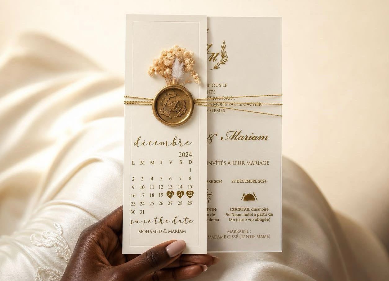Exemple d’invitation de mariage Zaanga Wedding